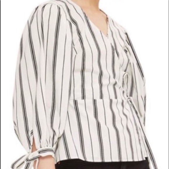Balloon Sleeve Stripe Top main image 0